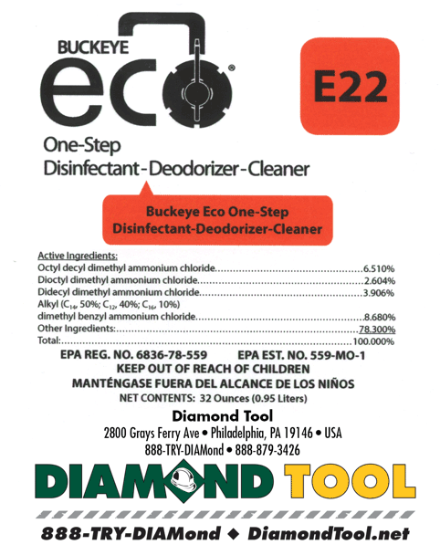 Eco E22 One-Step Disinfectant Deodorizer - 5 Gallon Bucket